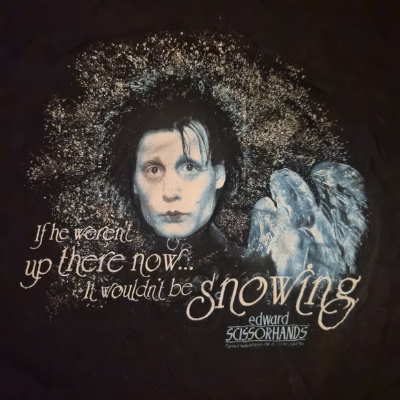 Edward Scissor Hands Ripple Junction Black Graphic Tee - Picture 2 of 3